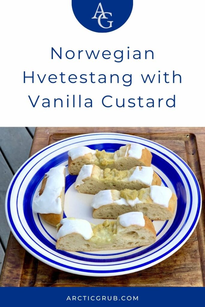 Norwegian Hvetestang with Vanilla Custard