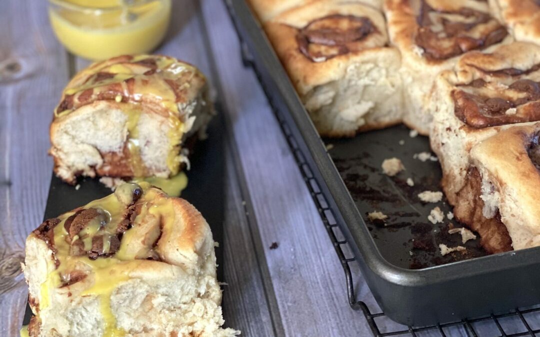 Nutella Swirl Buns with Orange Glaze