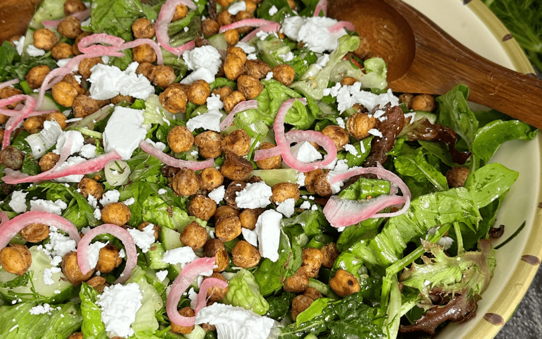 Spring Salad with Scandinavian-Spiced Chickpeas
