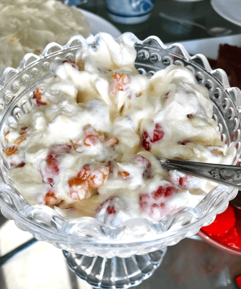 Cloudberry Cream Dessert with Norwegian Waffle Cookies - Arctic Grub